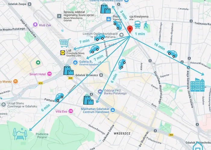 Mirror -15 Minutes To Old Town & Seaside Danzig